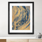 Blue And Gold Wave by Patricia Pinto on GIANT ART - abstract 