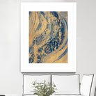 Blue And Gold Wave by Patricia Pinto on GIANT ART - abstract 