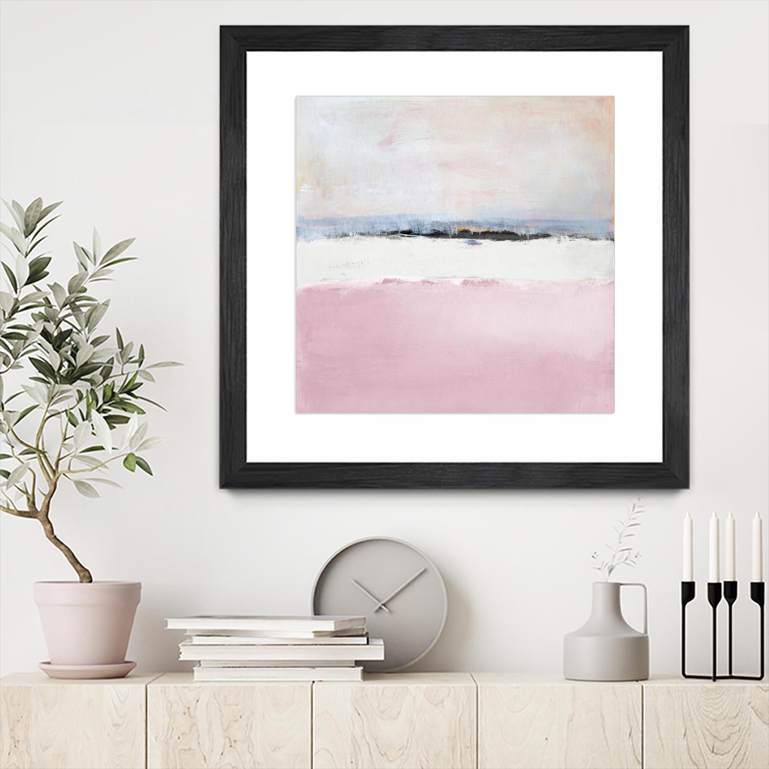 Pink Sea Abstract by Lanie Loreth on GIANT ART - pink abstract costal