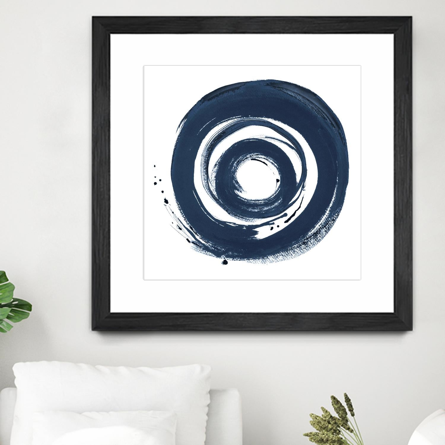 African Navy Circle Abstract by Patricia Pinto on GIANT ART - multi Abstract