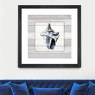 Muted Blue Sea Conch On Wood by Lanie Loreth on GIANT ART - coastal 