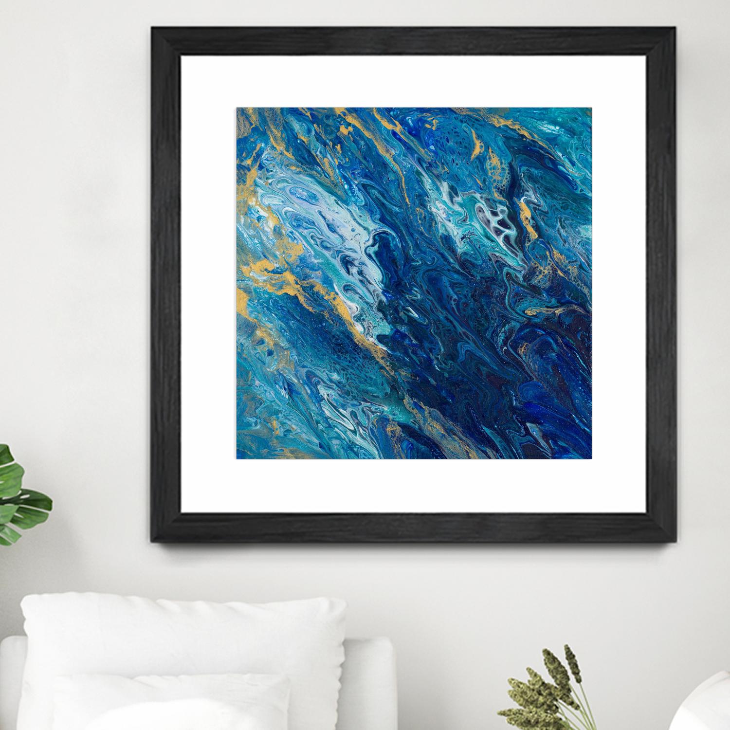 Blue Marble by Tiffany Hakimipour on GIANT ART - abstract 