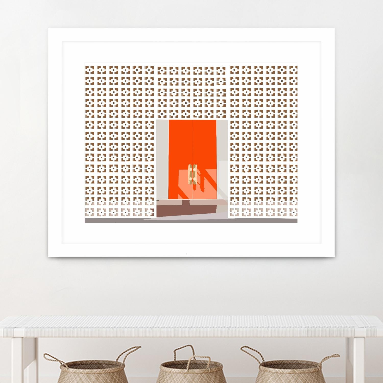 Mid Century Modern Front Door by Jen Bucheli on GIANT ART - decorative 