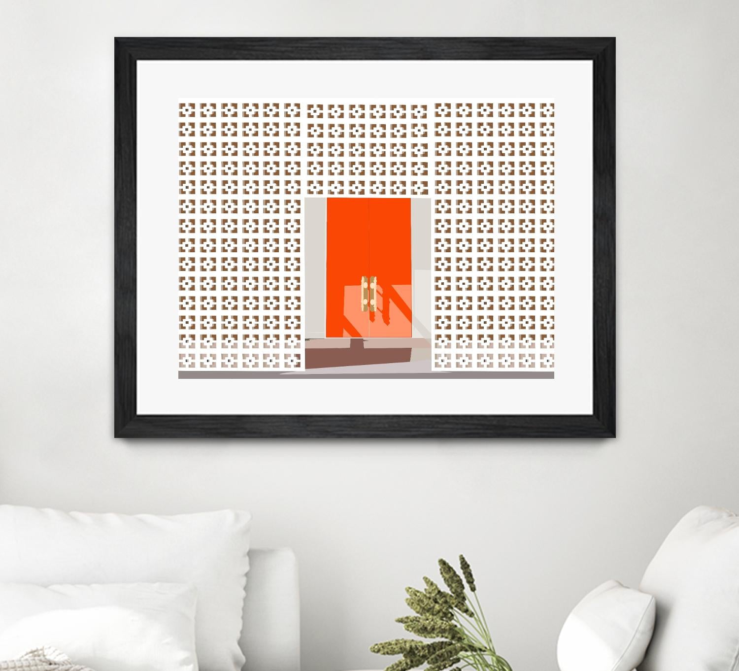Mid Century Modern Front Door by Jen Bucheli on GIANT ART - decorative 