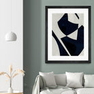 Black Machine I by Dan Meneely on GIANT ART - blue shapes 
