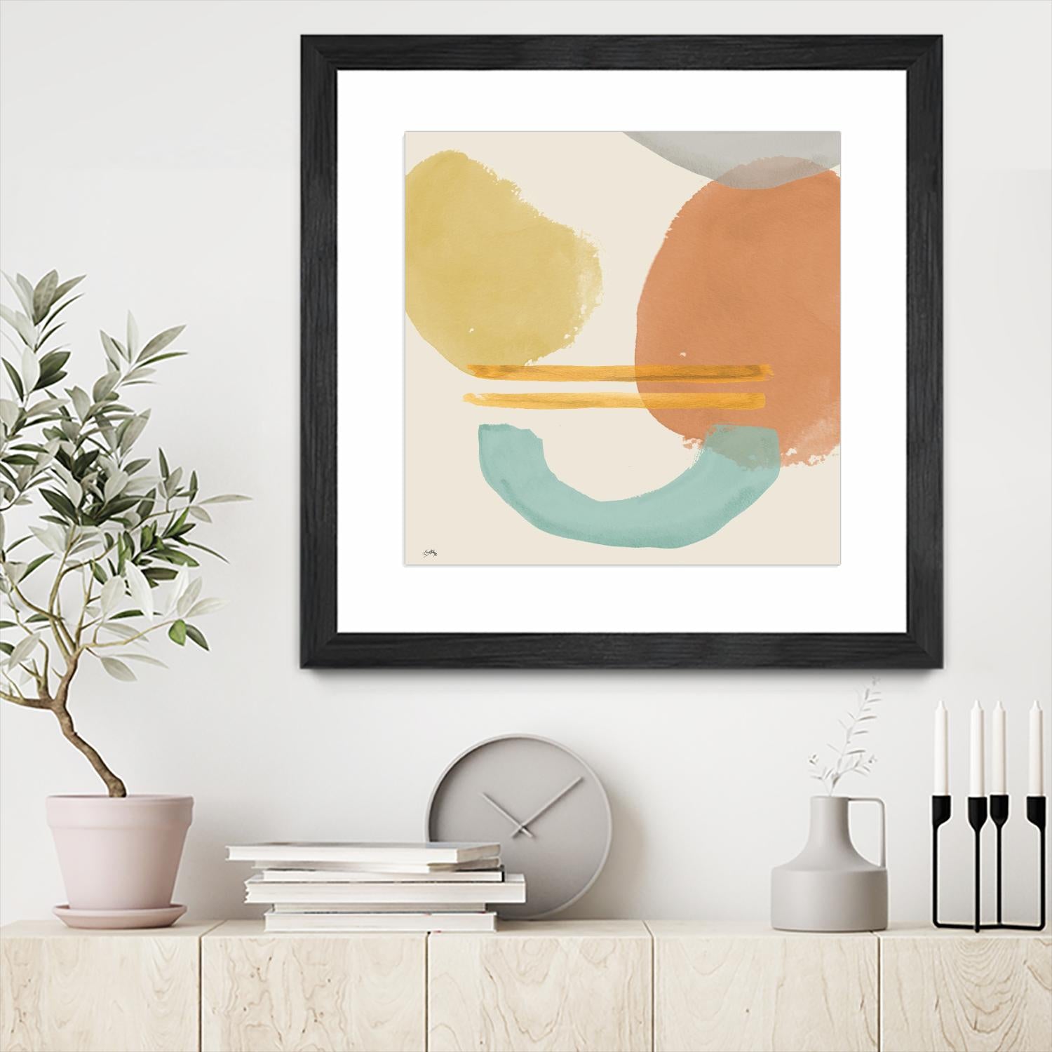 Shapes In Pastels by Elizabeth Medley on GIANT ART - abstract 