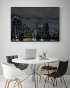 Nightscape by Nancy Crowell on GIANT ART - yellow city scene
