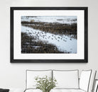 Flock by Nancy Crowell on GIANT ART - blue landscape