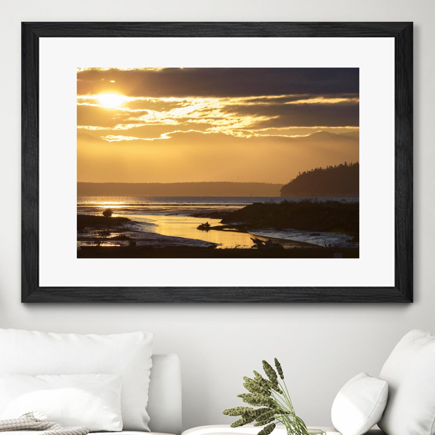 Warm Glow II by Nancy Crowell on GIANT ART - beige landscape