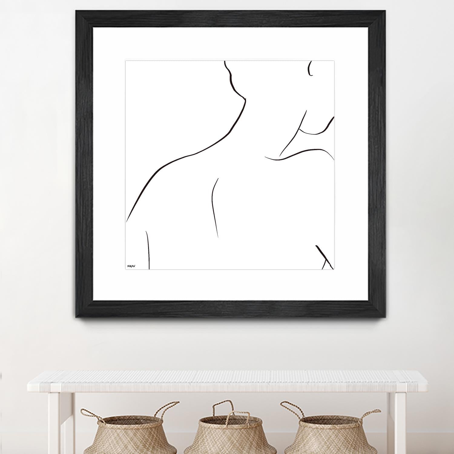 Femme III by Patti Mann on GIANT ART - whites & creams, blacks figurative