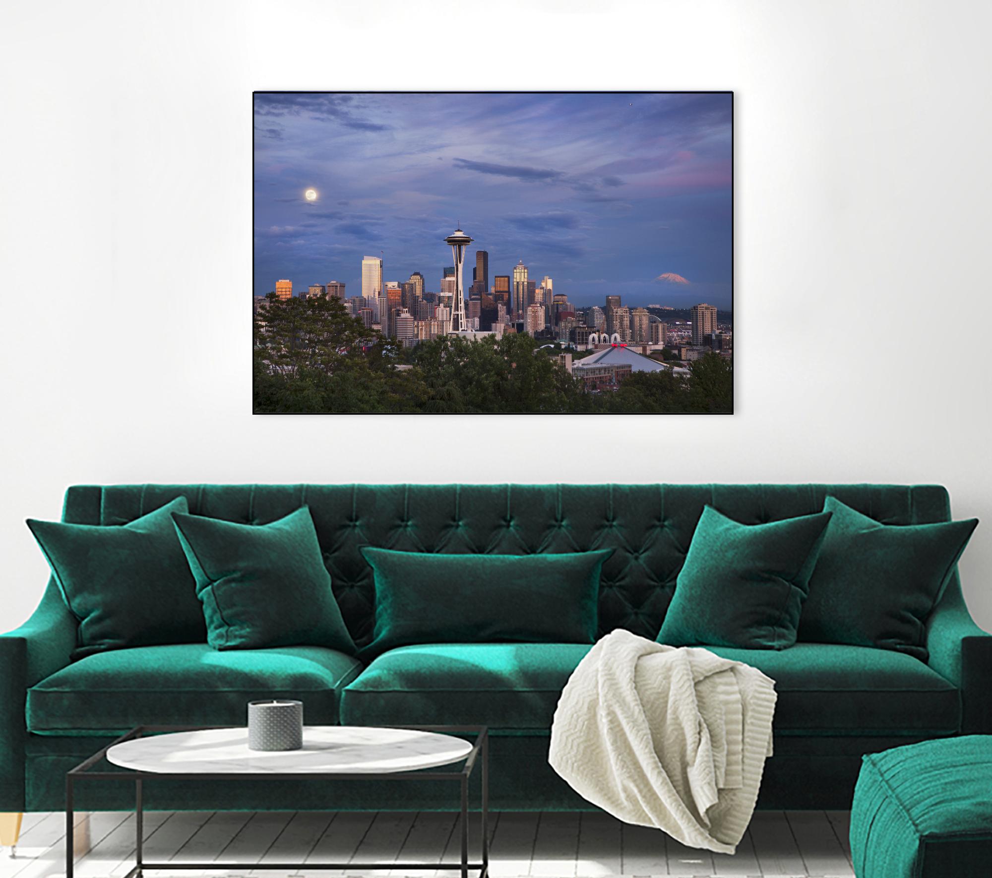 Skyview by Aaron Matheson on GIANT ART - green city scene