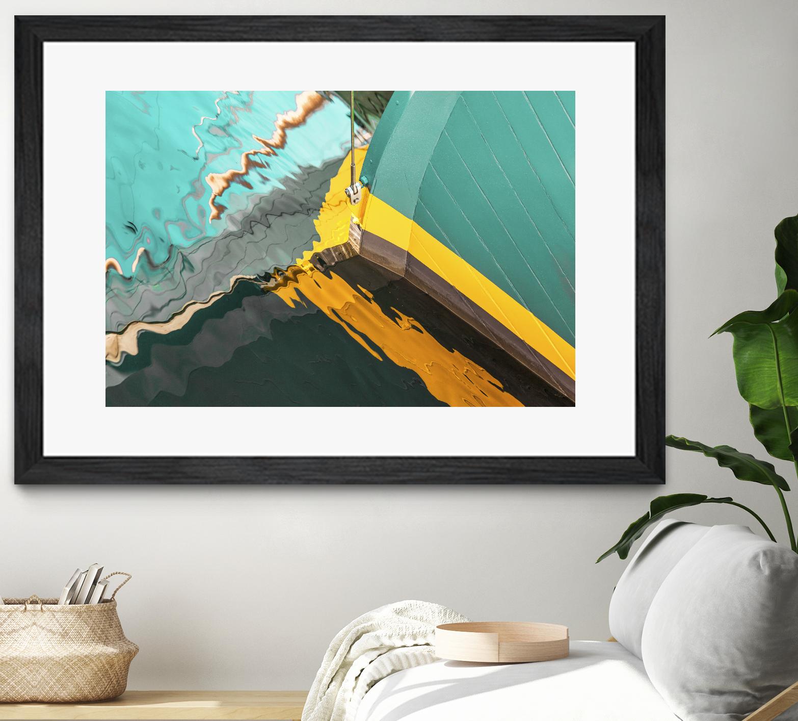 Teal Reflections I by Melissa McClain on GIANT ART - yellow photo art