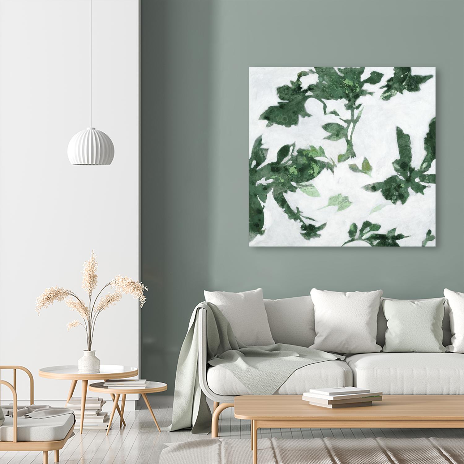 High Flying I V2 by Liz Jardine on GIANT ART - greens abstract floral flowers
