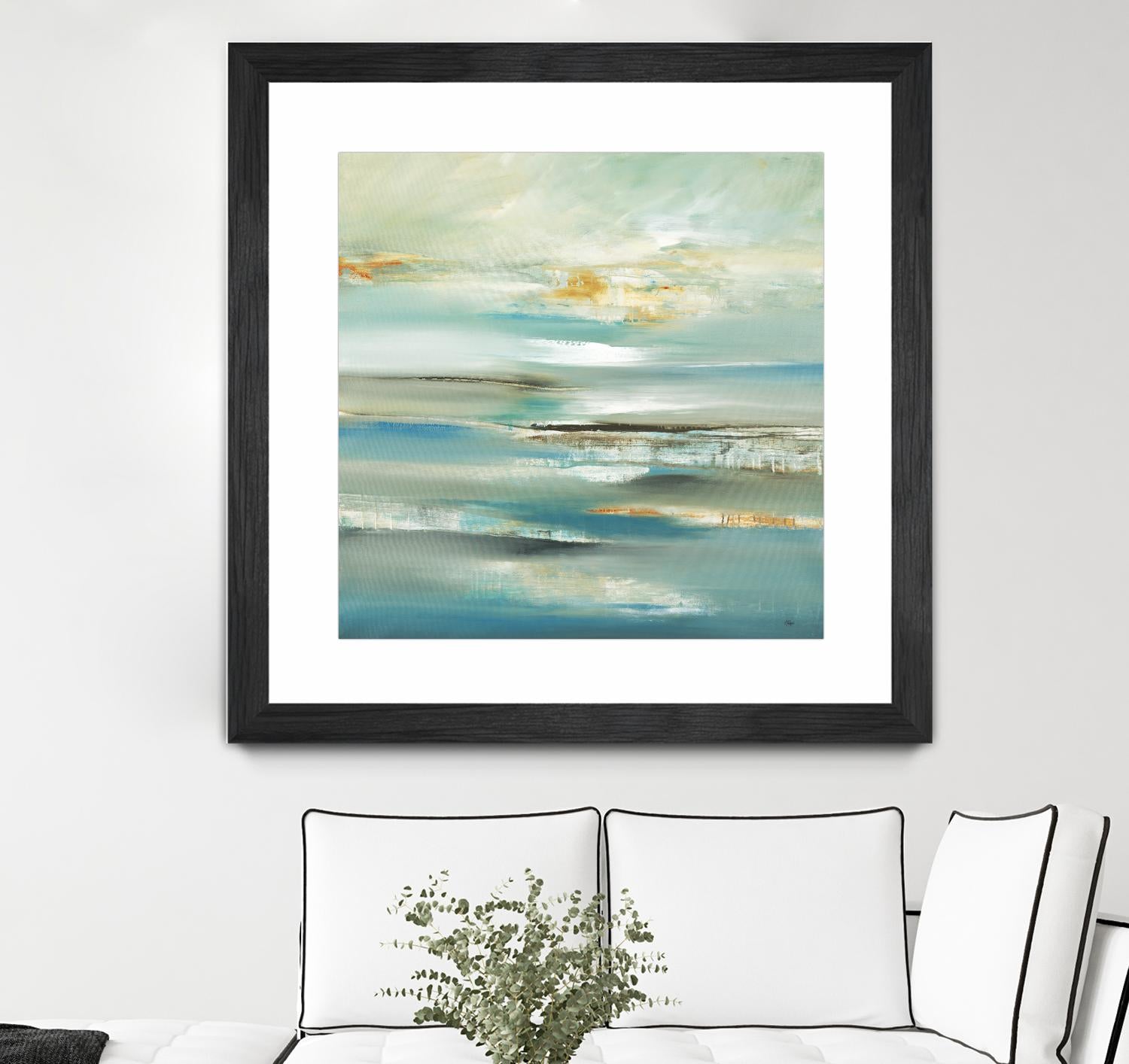 By The Water III by Lisa Ridgers on GIANT ART - beige abstract