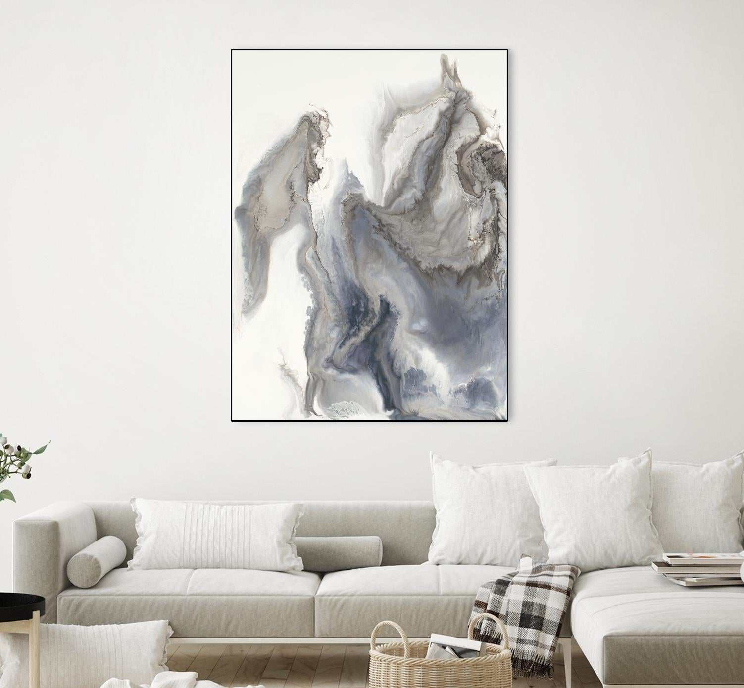 Approaching V4 by Corrie LaVelle on GIANT ART - whites & creams fluid abstracts