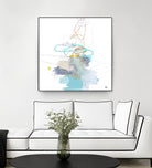Loving Life V by Lisa Ridgers on GIANT ART - whites & creams, blues abstract