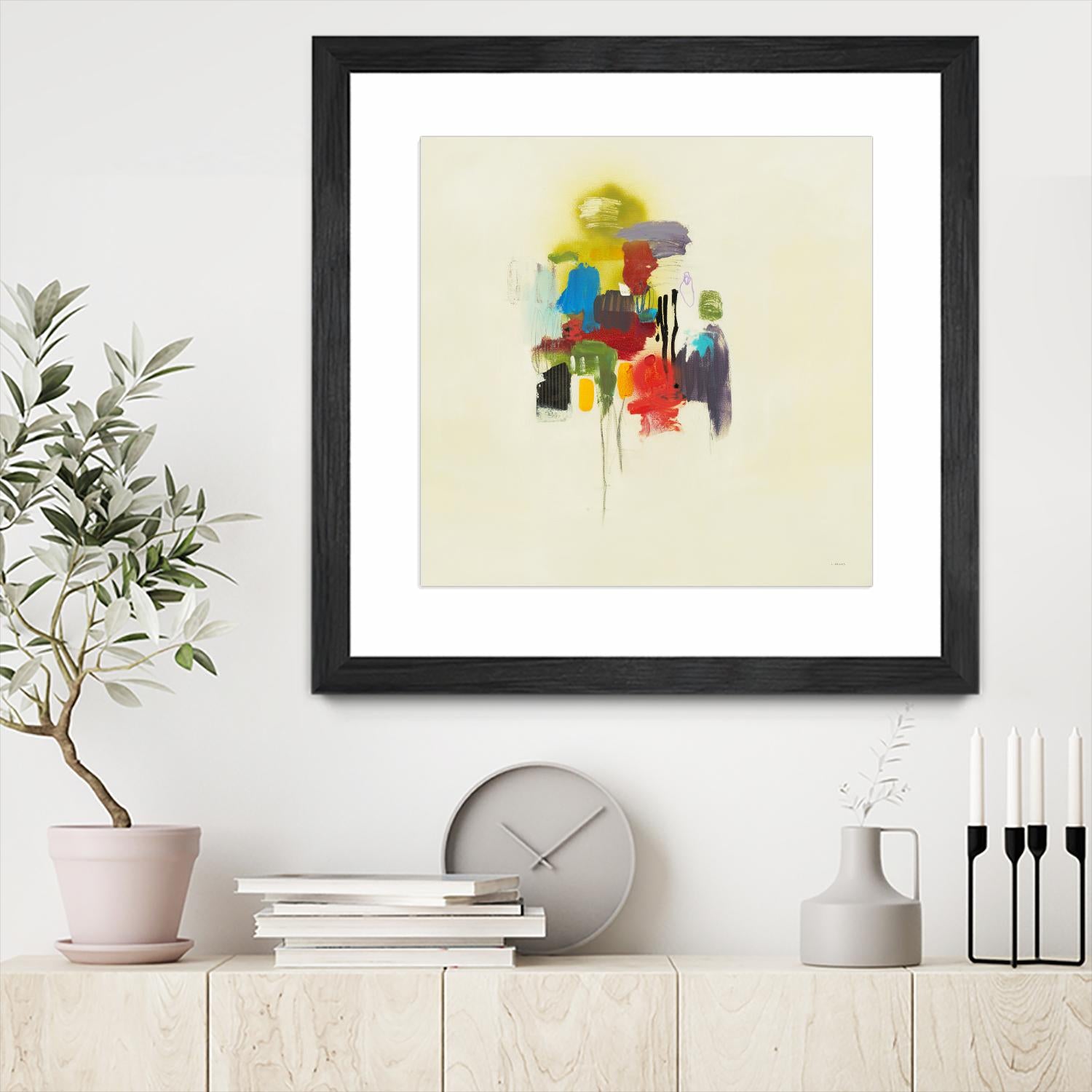 In the Beginning I by L. Baines on GIANT ART - reds, yellows abstract
