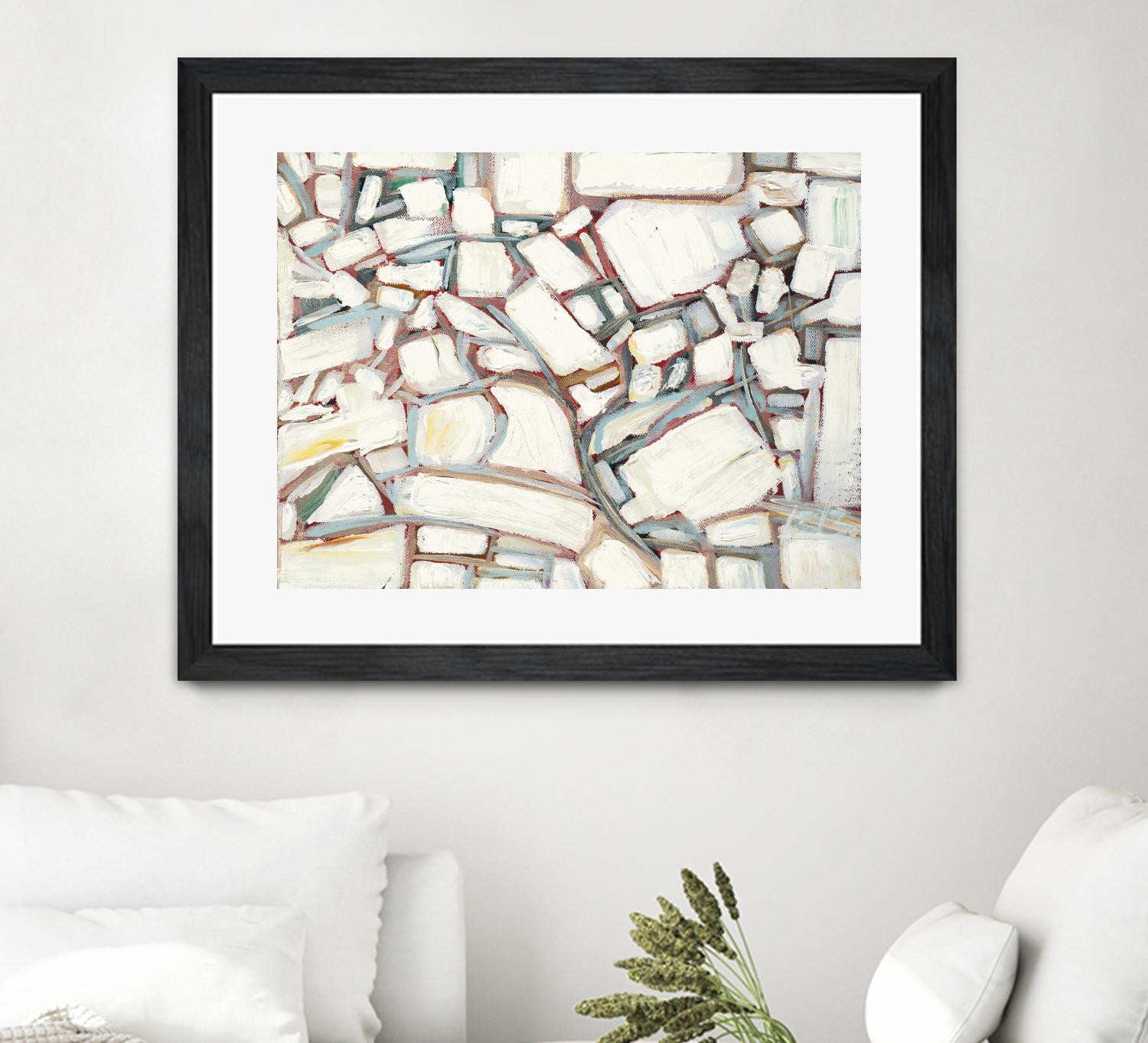Sustainable Unicorn by Booke Borcherding on GIANT ART - whites & creams abstract