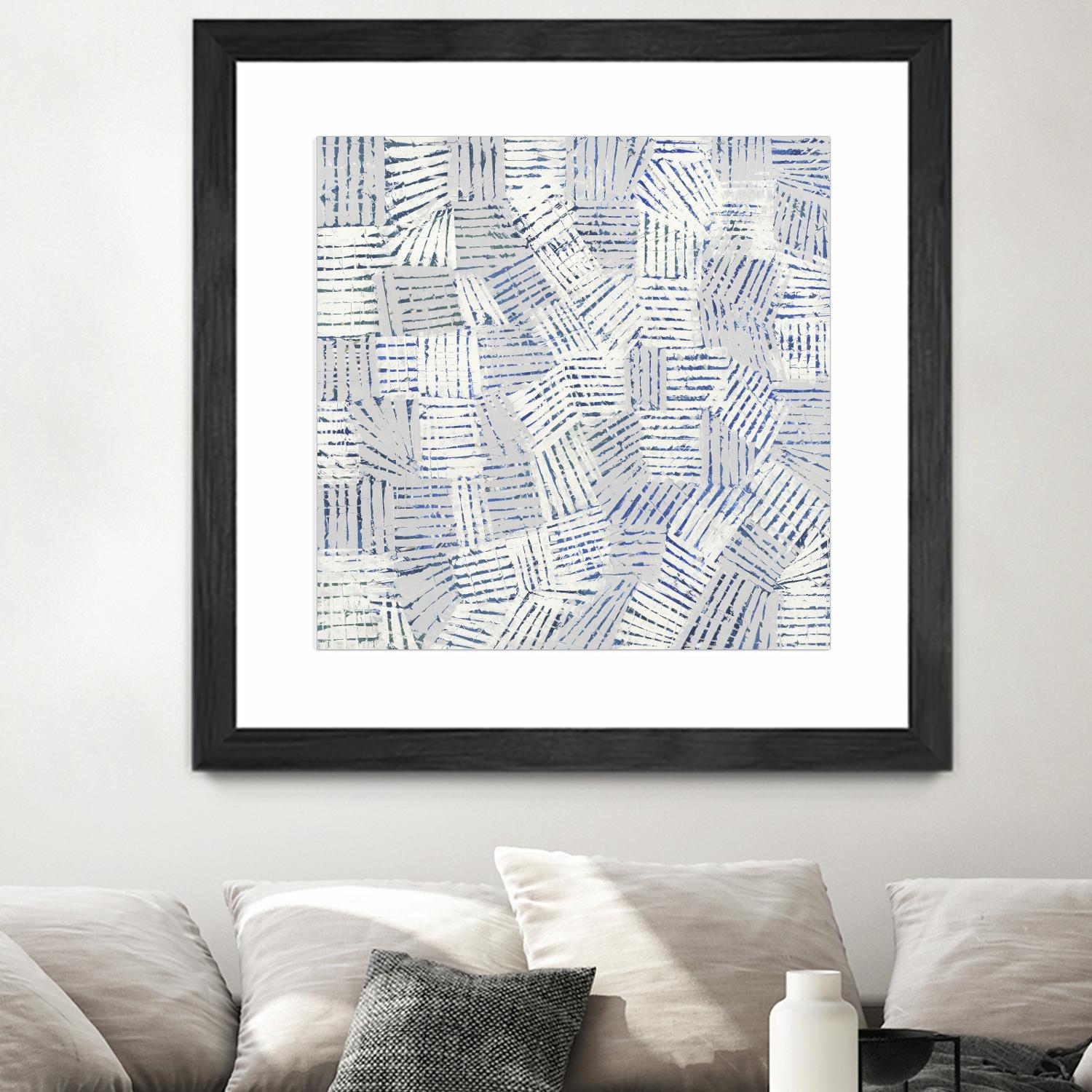 Thrive by John Burrows on GIANT ART - blue geometric shapes shapes