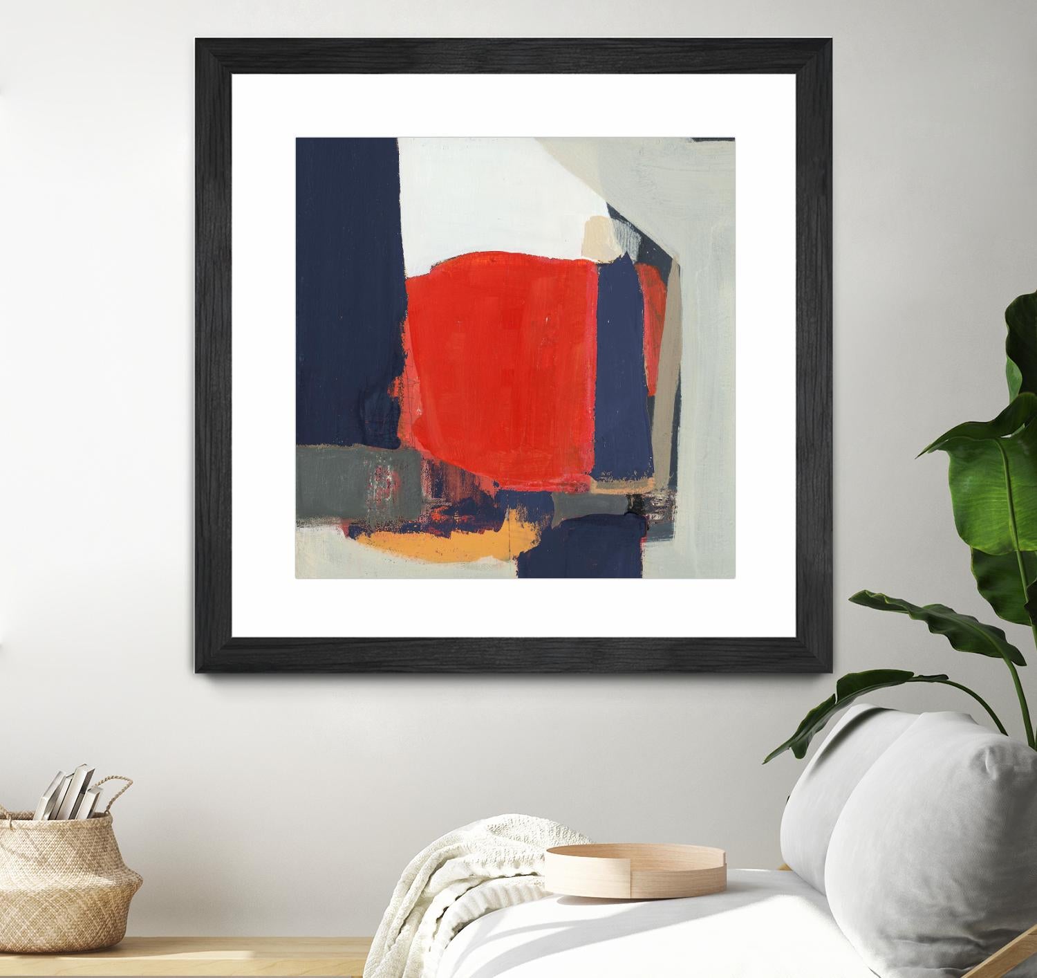 Orange Crush V6 by Terri Burris on GIANT ART - whites & creams abstract geometric