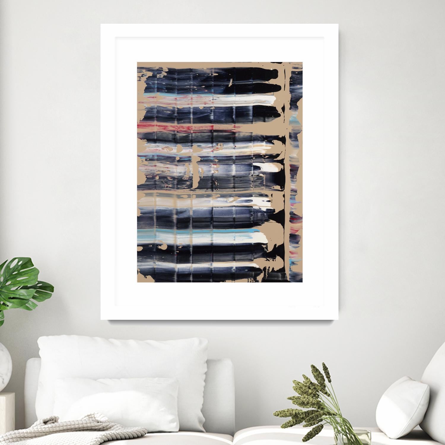 Light Blue, Red, Black by Jeff Iorillo on GIANT ART - black abstract