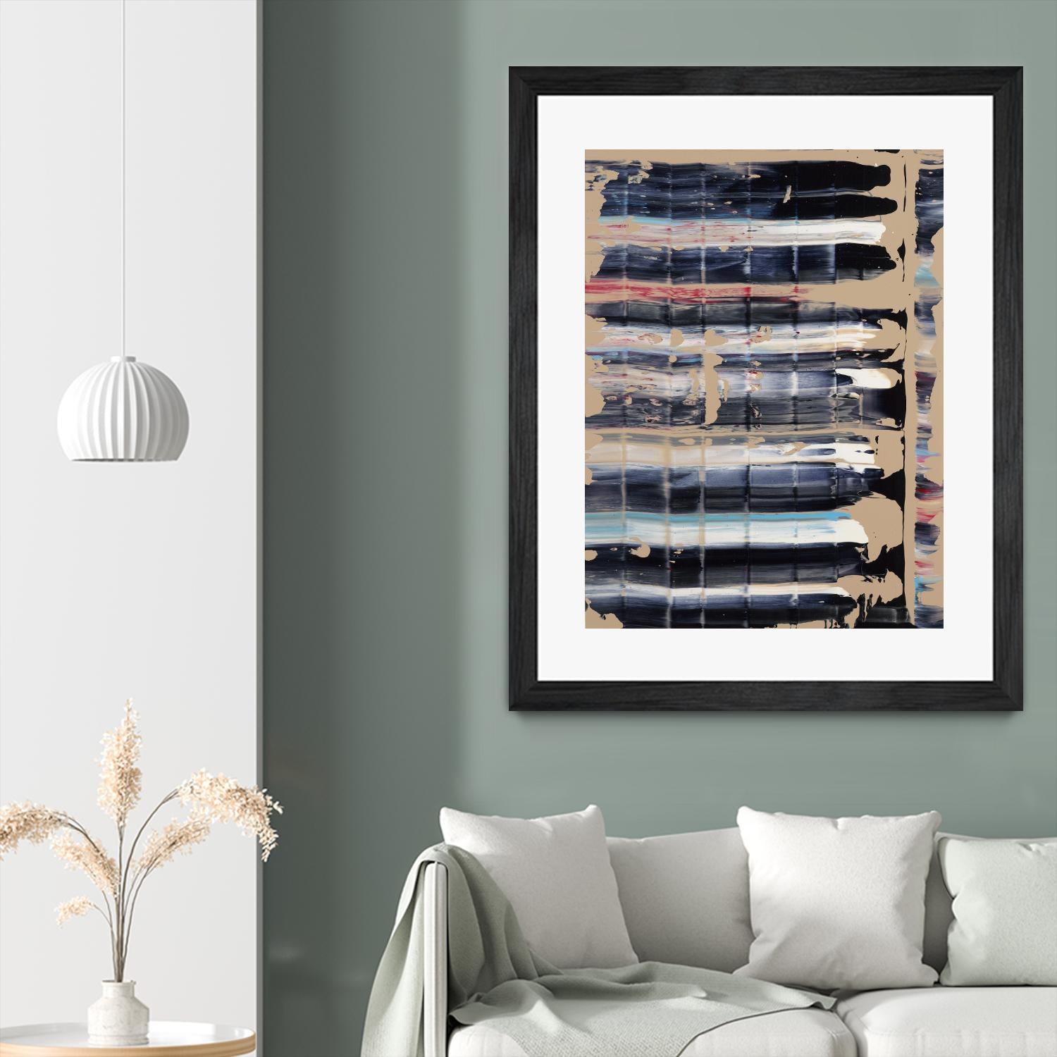 Light Blue, Red, Black by Jeff Iorillo on GIANT ART - black abstract