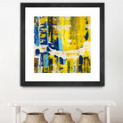 Old Yeller With Blue Velocity by Jeff Iorillo on GIANT ART - blue abstract