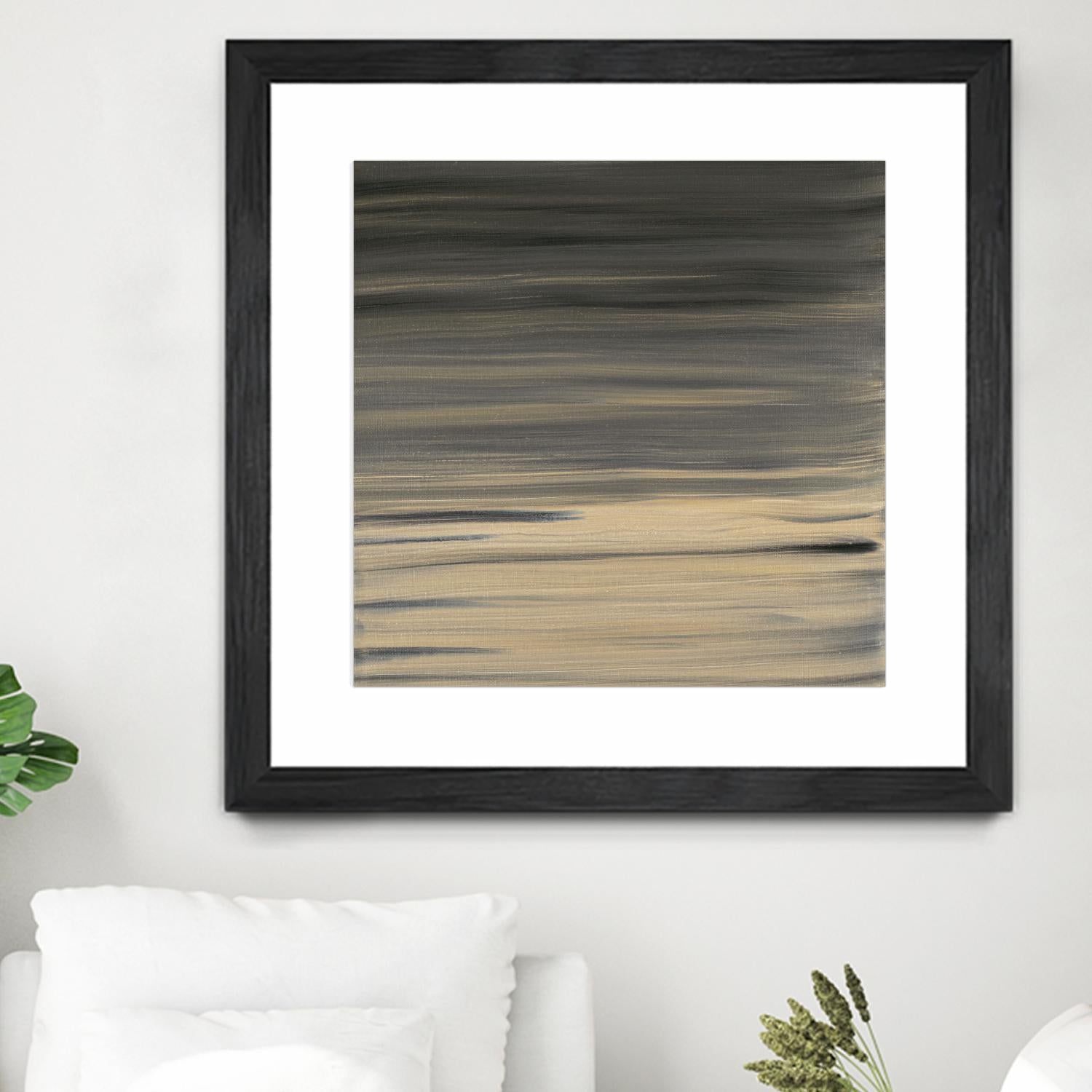 Peach Stripes by Corrie LaVelle on GIANT ART - black abstract