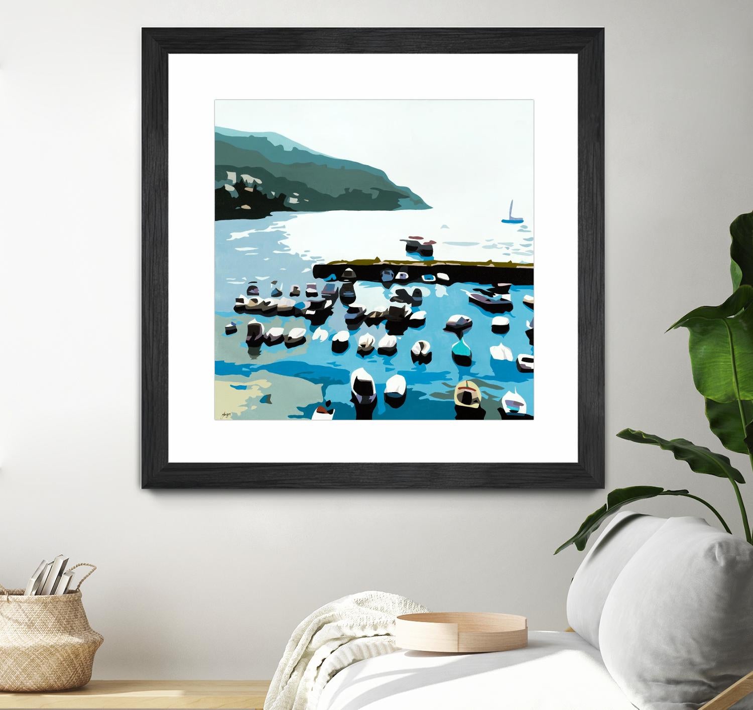Boats by Beth Ann Lawson on GIANT ART - blues coastal ocean