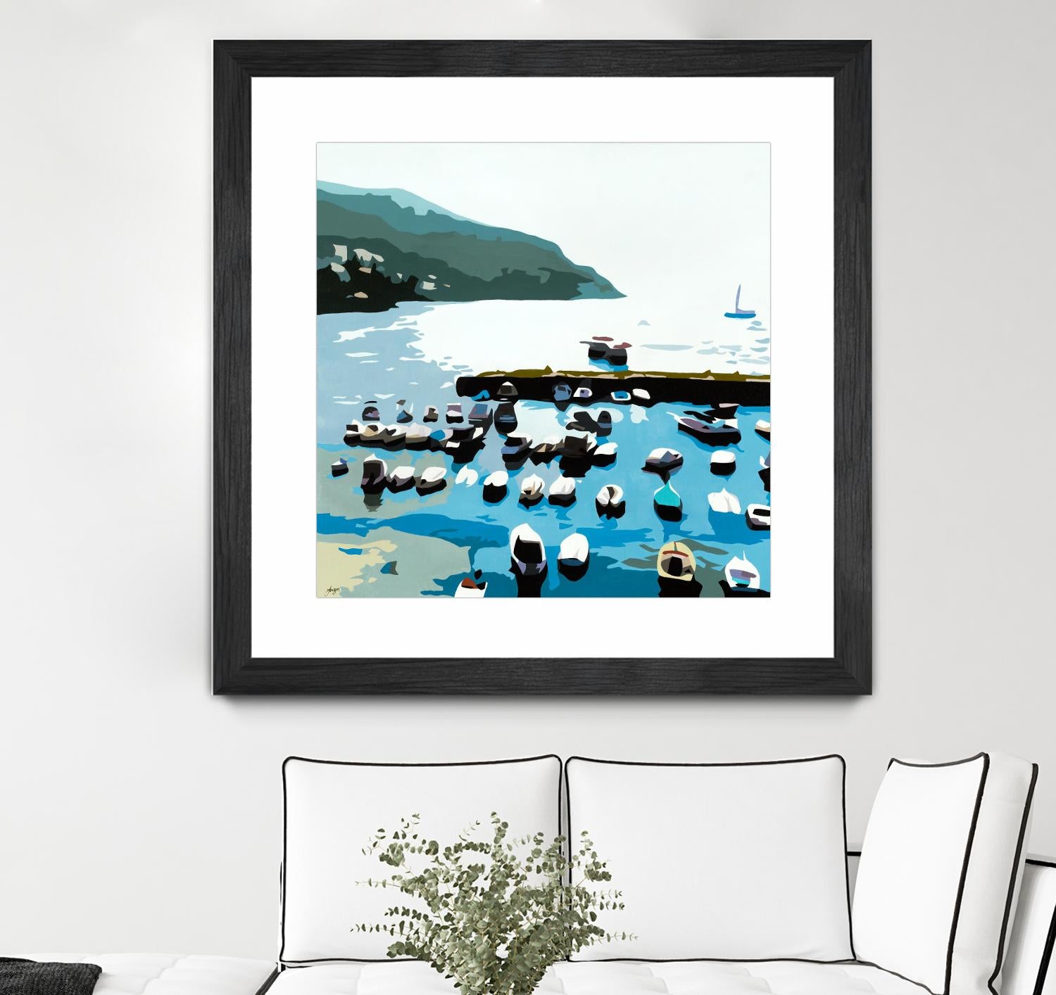 Boats by Beth Ann Lawson on GIANT ART - blues coastal ocean