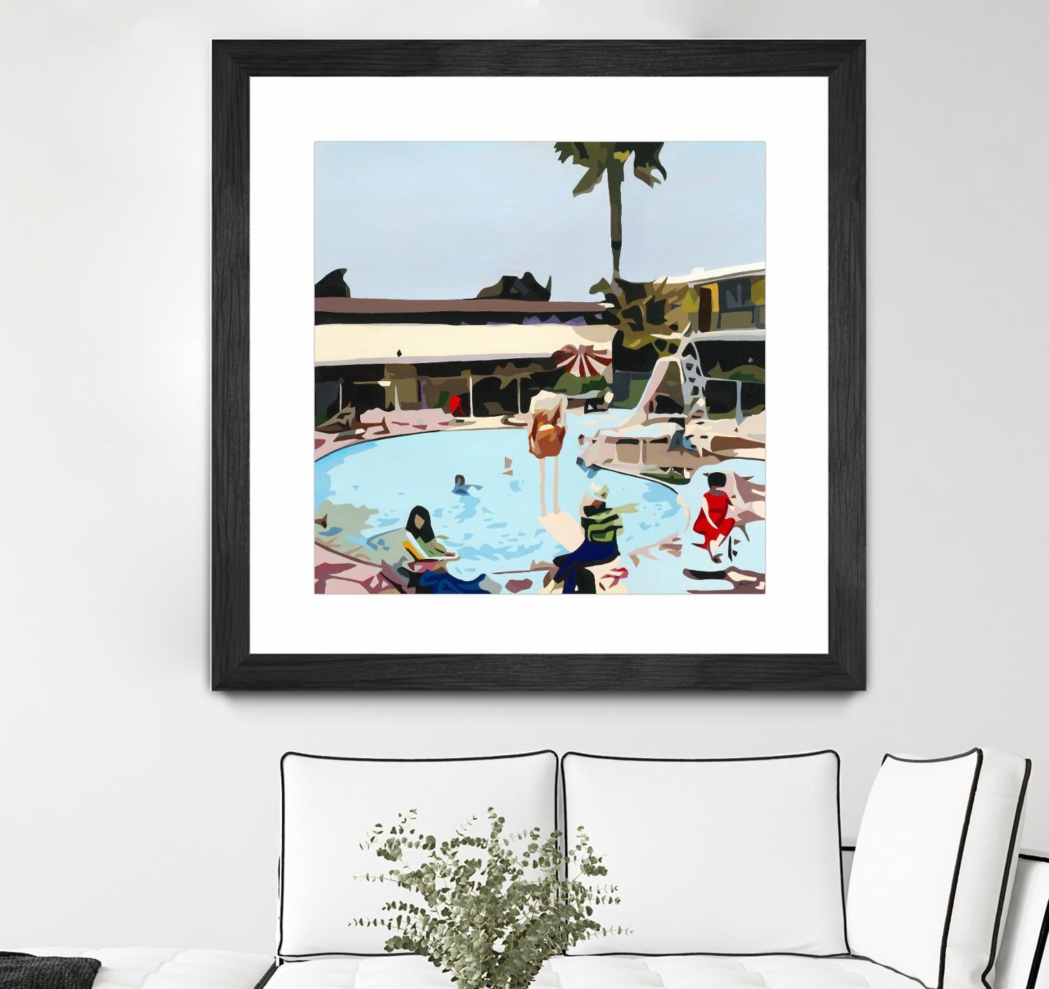 Off The Deep by Beth Ann Lawson on GIANT ART - blues coastal pool