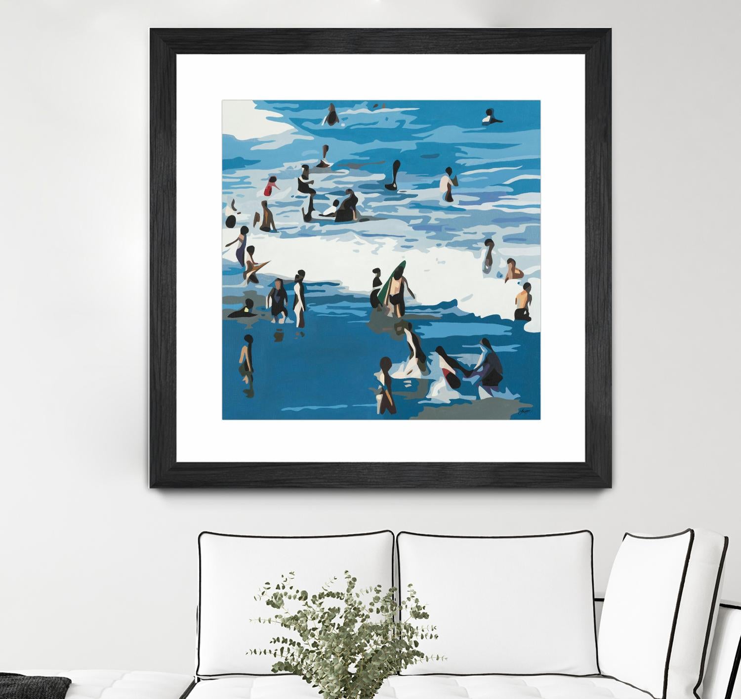 Surf's Up by Beth Ann Lawson on GIANT ART - blues coastal waves