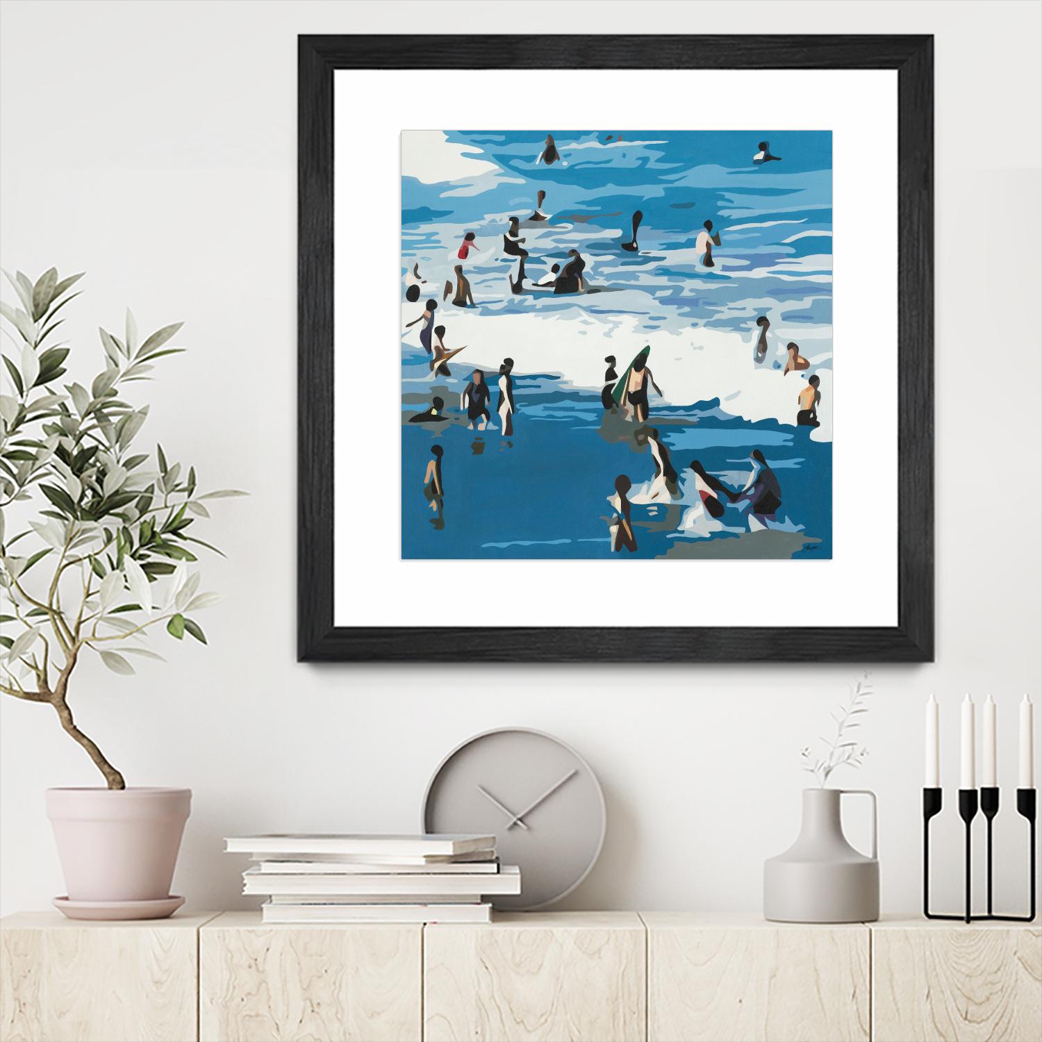 Surf's Up by Beth Ann Lawson on GIANT ART - blues coastal waves
