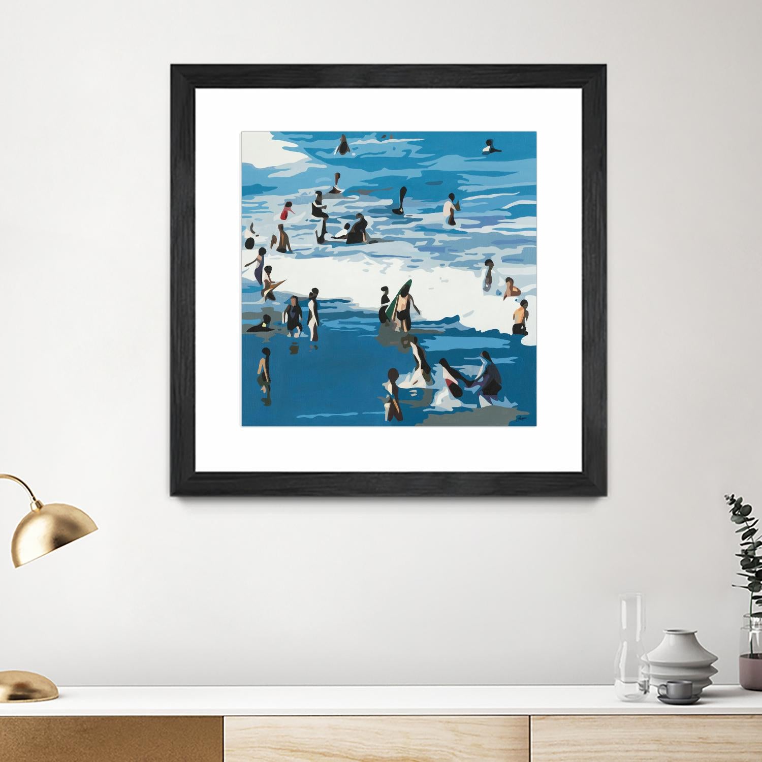 Surf's Up by Beth Ann Lawson on GIANT ART - blues coastal waves