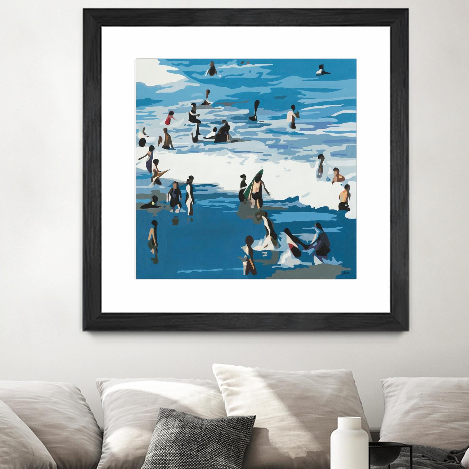 Surf's Up by Beth Ann Lawson on GIANT ART - blues coastal waves