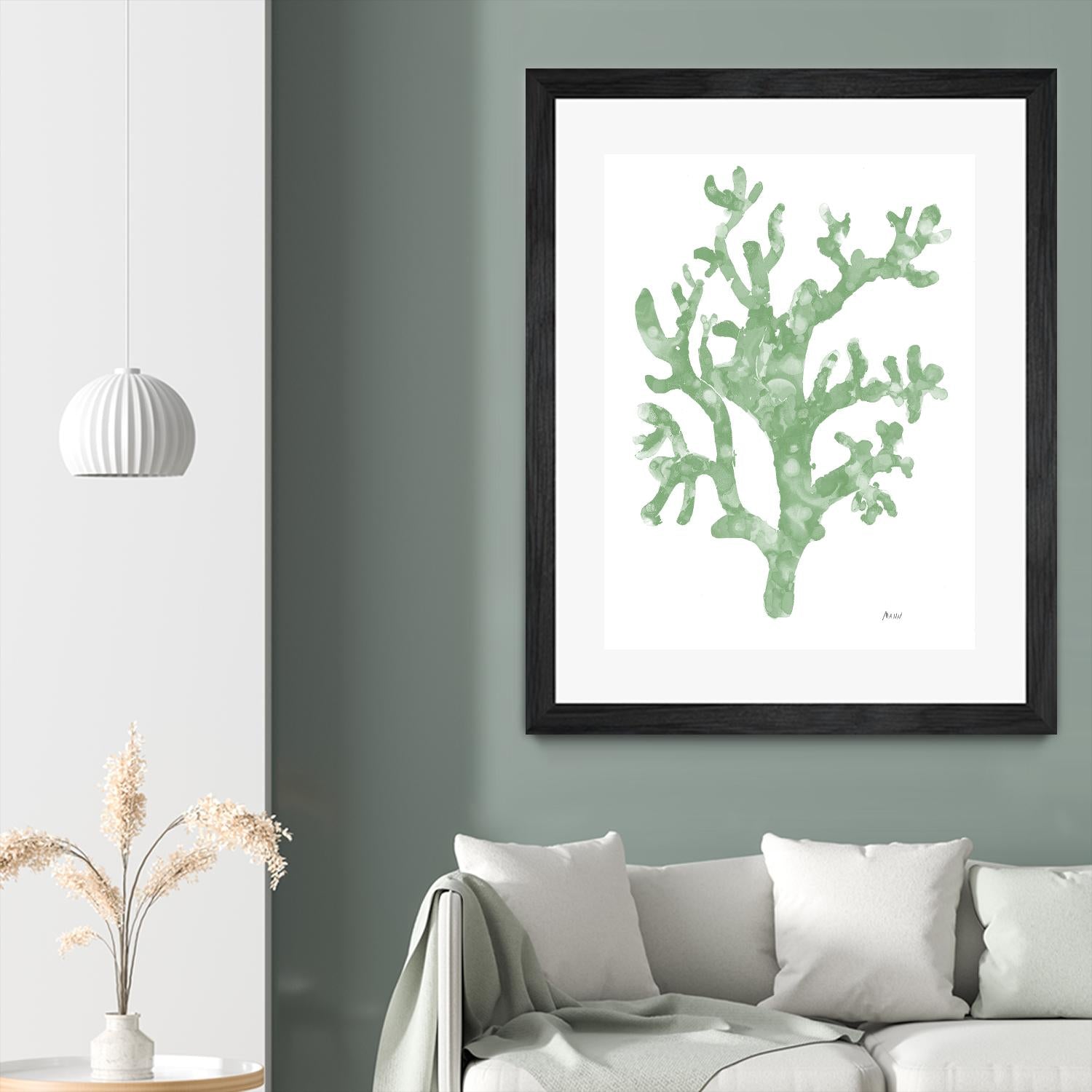 Sea Coral I V1 by Patti Mann on GIANT ART - blacks organic shapes