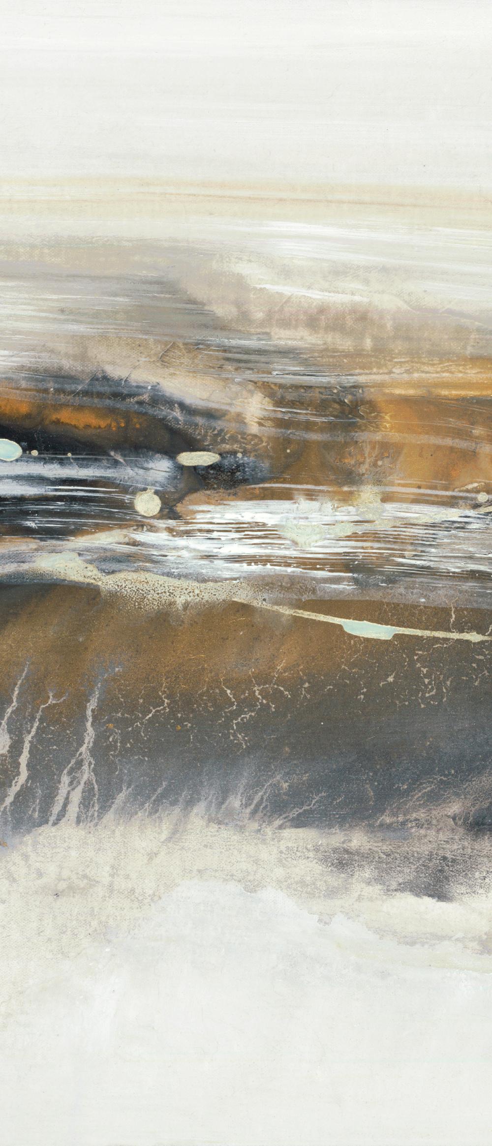 Graphite Horizon V4 by K. Nari on GIANT ART - grays abstract gold