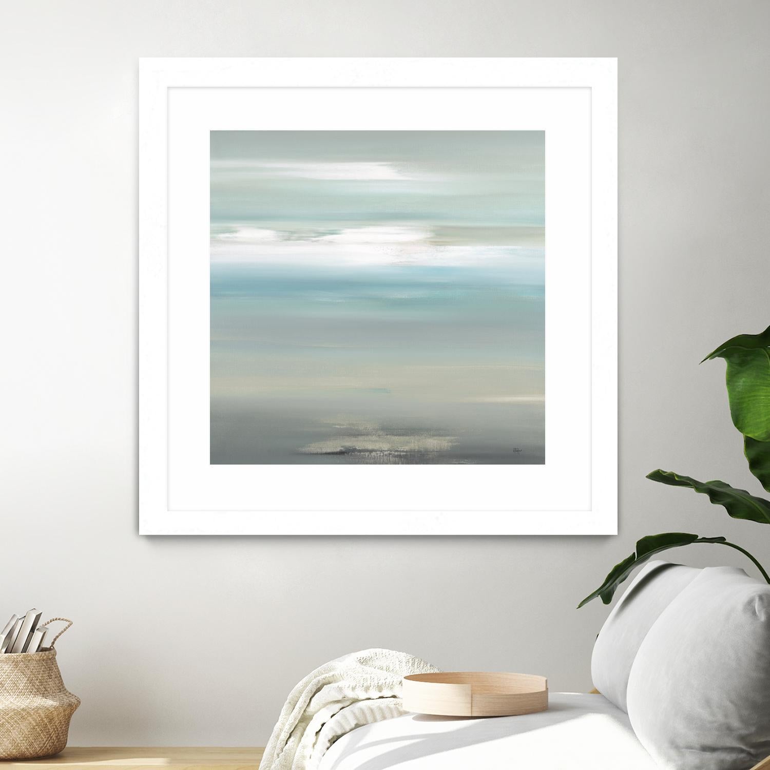 A Day By The Water by Lisa Ridgers on GIANT ART - grey abstract