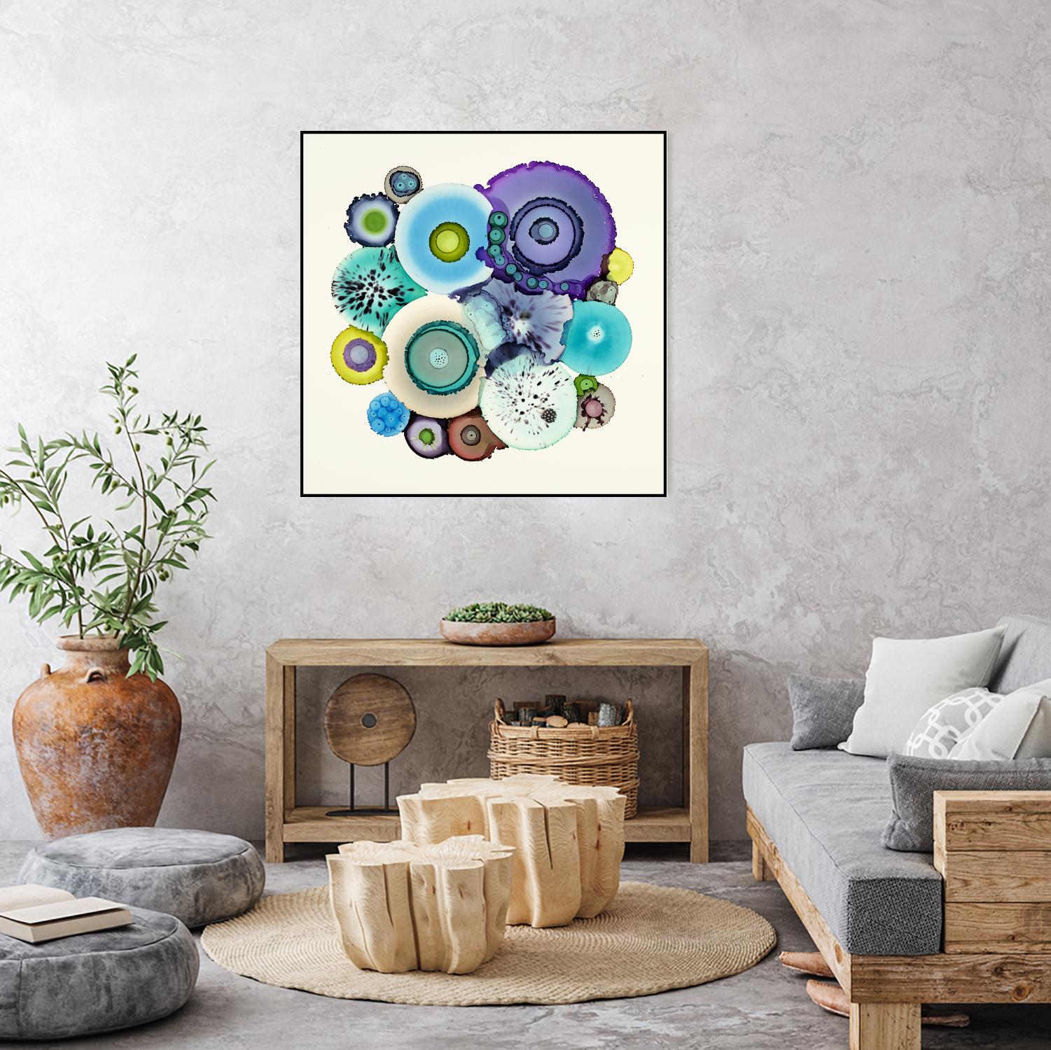 Stuck by Laura Van Horne on GIANT ART - purple abstract