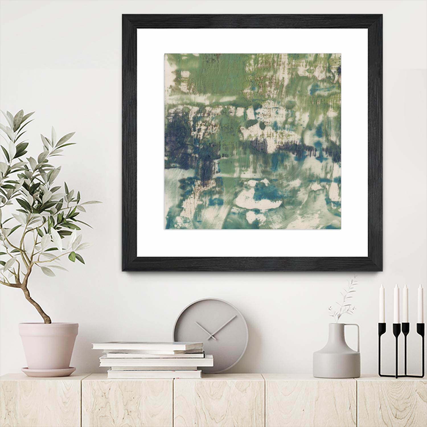 Obscured Horizon I by Jennifer Goldberger on GIANT ART - green abstract