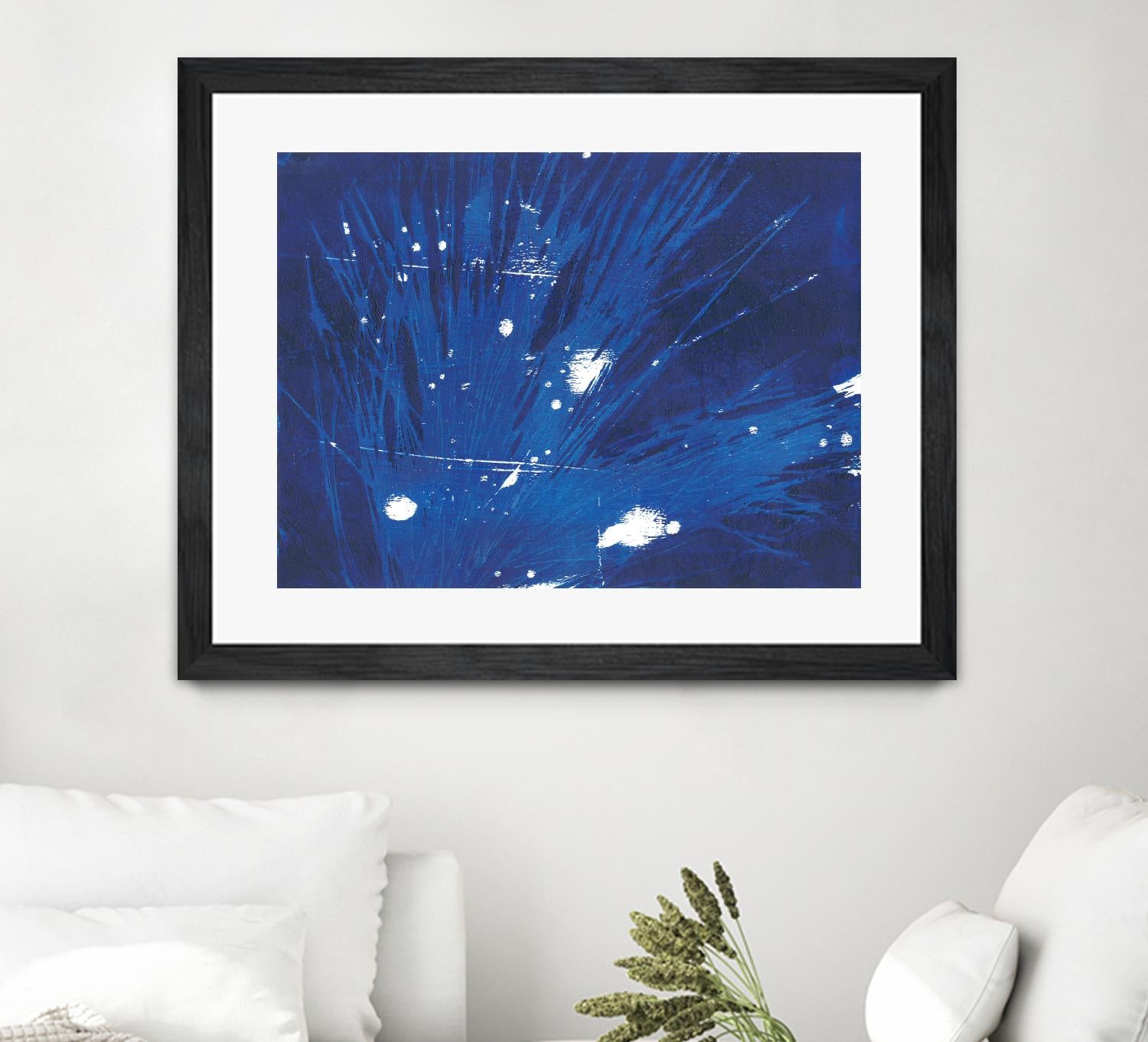 Indigo Burst II by Regina Moore on GIANT ART - blue abstract