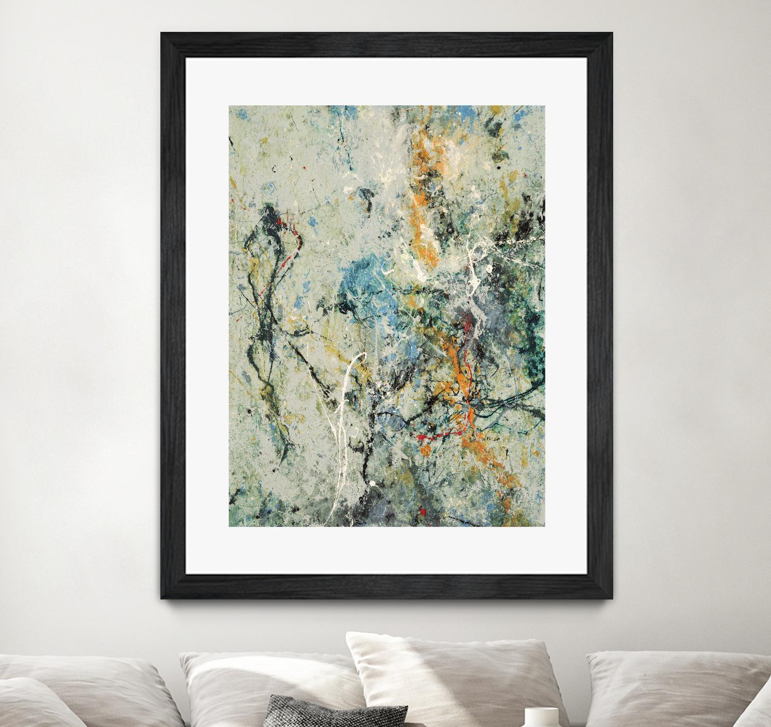 Tango 63 by DAG Inc on GIANT ART - orange abstract pollock