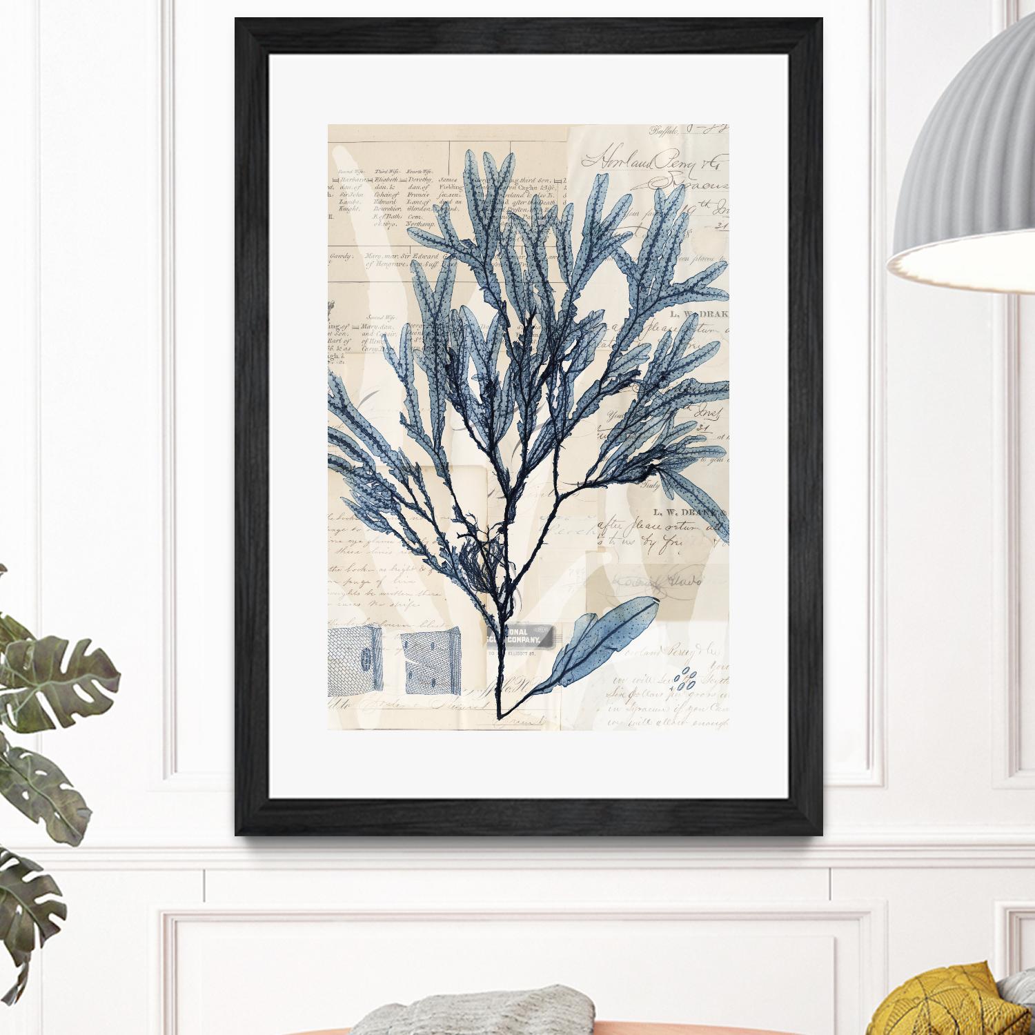 Seaweed Arrangement I by Vision Studio on GIANT ART - blue tropical