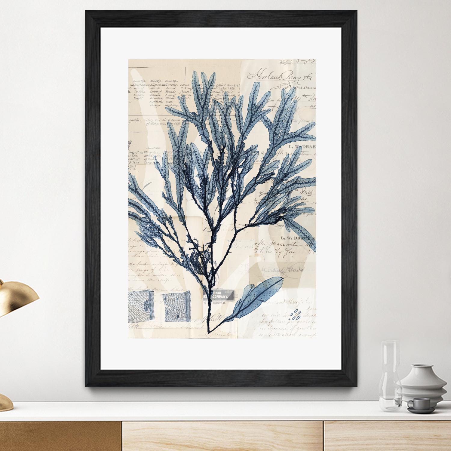 Seaweed Arrangement I by Vision Studio on GIANT ART - blue tropical