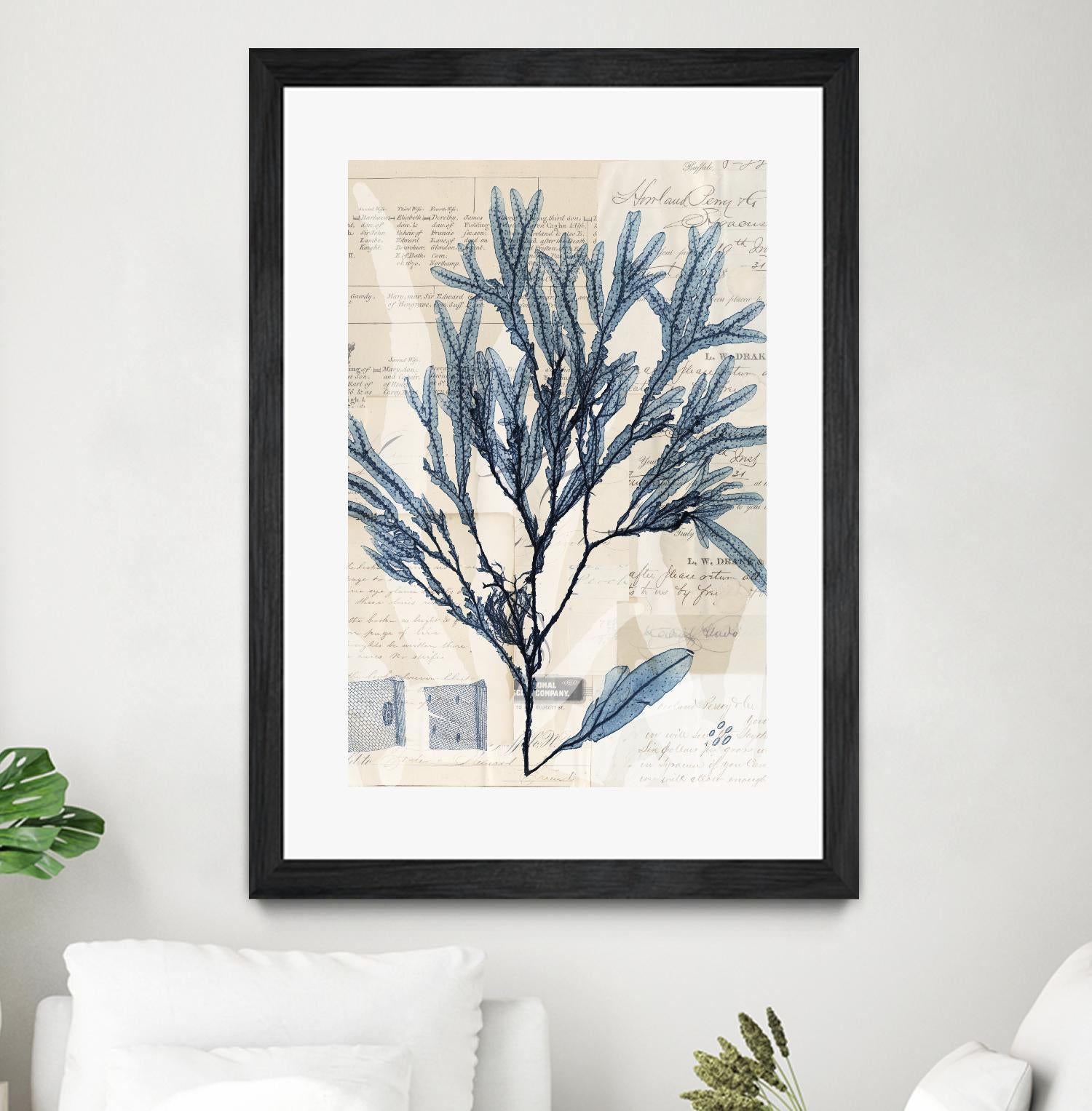Seaweed Arrangement I by Vision Studio on GIANT ART - blue tropical