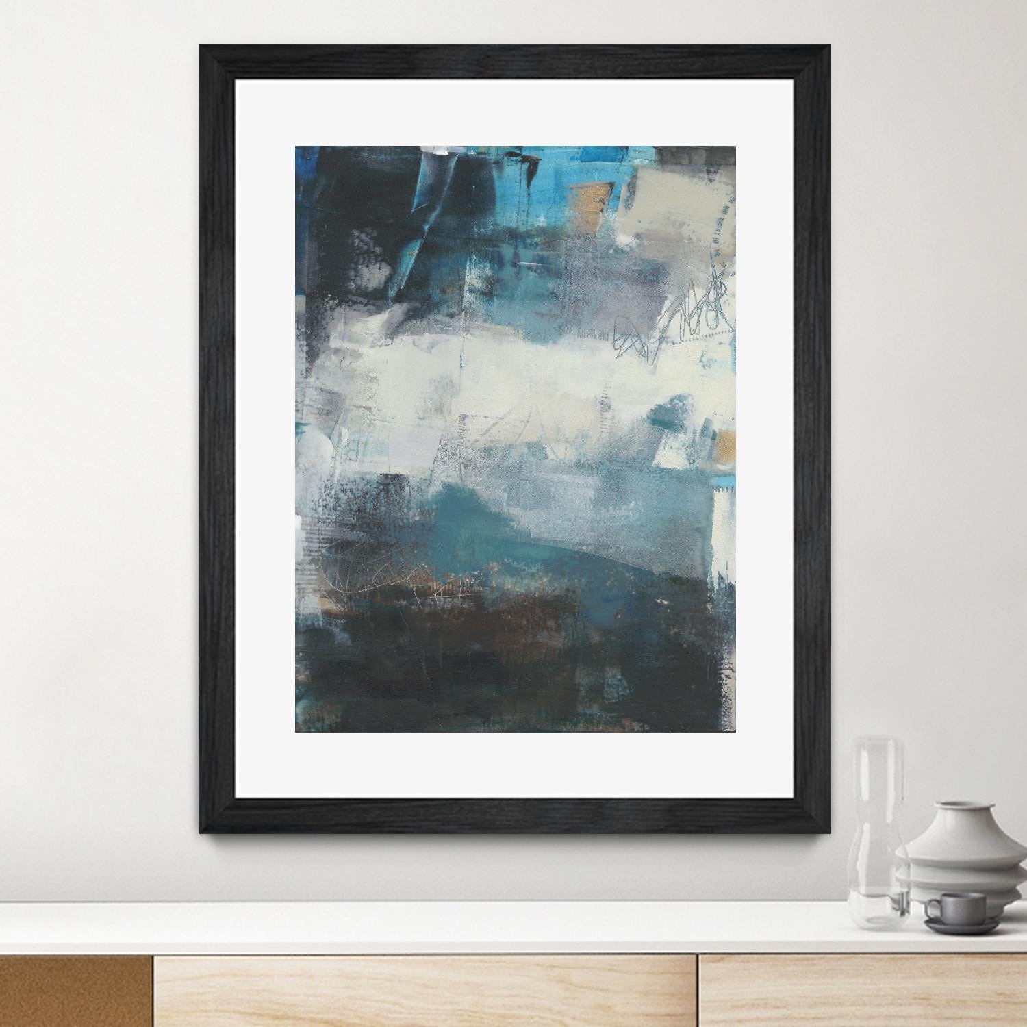 Umbra II by Sue Jachimiec on GIANT ART - blue abstract