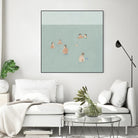The Swimmers II by Emma Scarvey on GIANT ART - green tropical