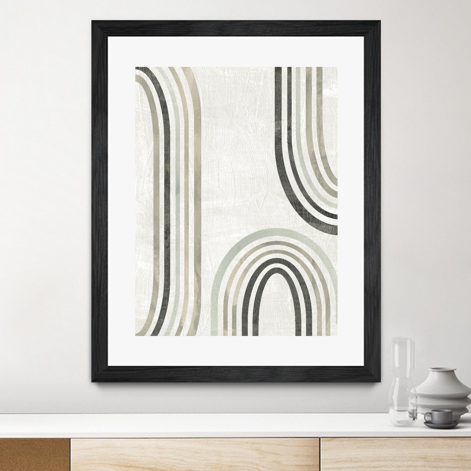 Modern Arc in Color I by June Erica Vess on GIANT ART - neutral abstract