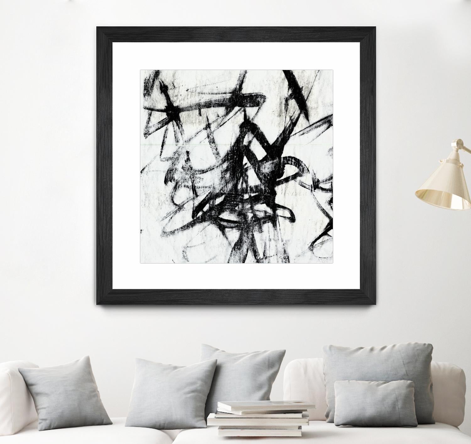 Monotype Scribble I by Jennifer Goldberger on GIANT ART - black abstract