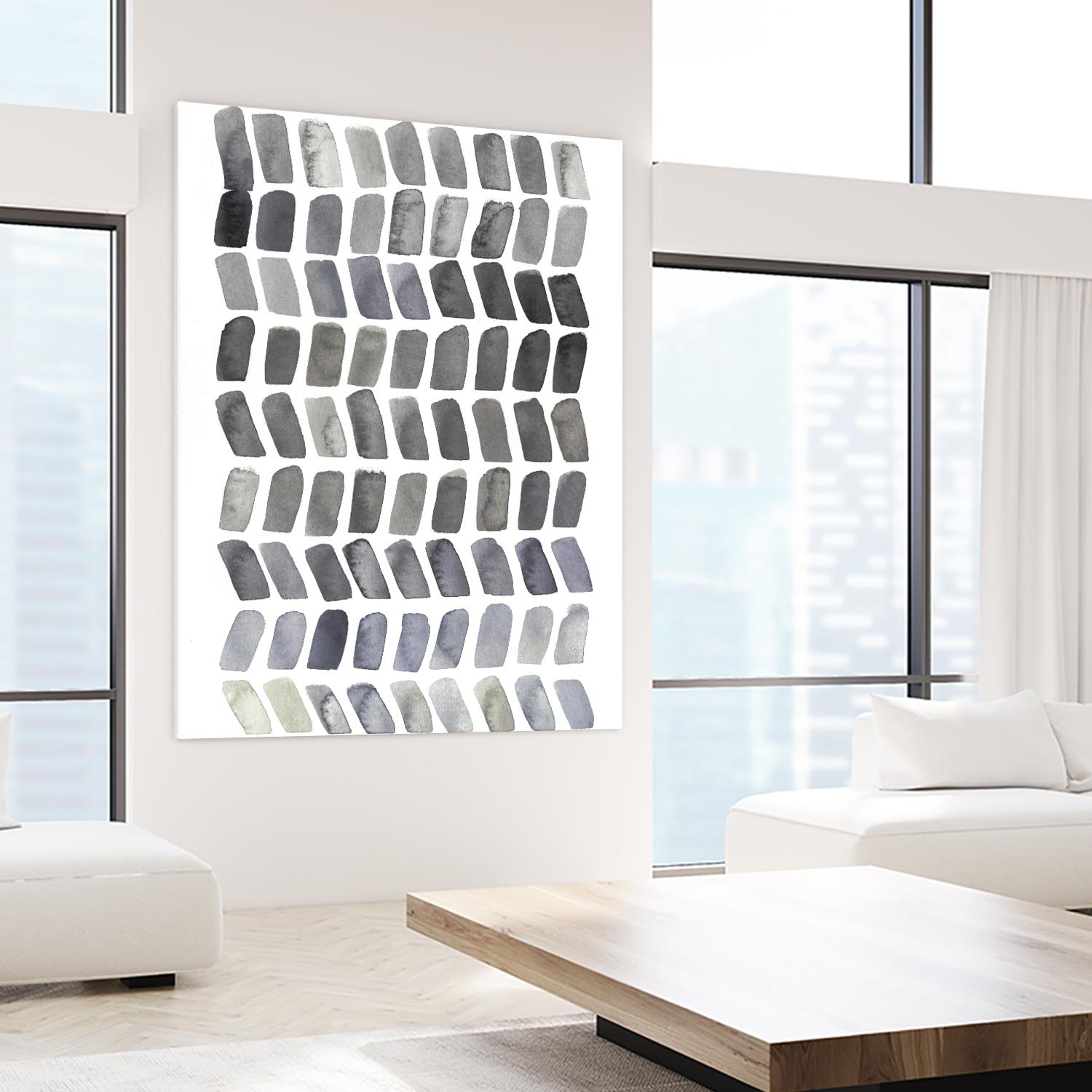 Watercolor Chevron I by Grace Popp on GIANT ART - black abstract